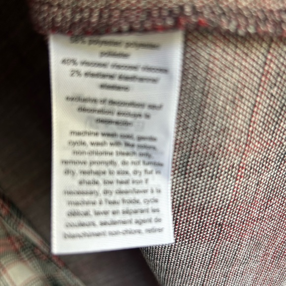 Tommy Hilfiger Size Large Red/gray/white Plaid Open Jacket, with pockets - Picture 6 of 6